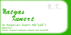 matyas kunert business card